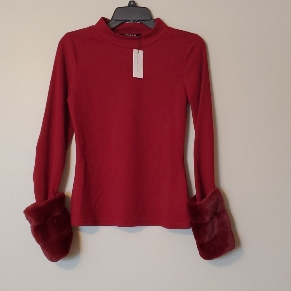 NWT Sugarlips Womem Knit sweater top - Picture 2 of 5